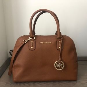 MK Michael Kors Brown Dome Tote & Satchel